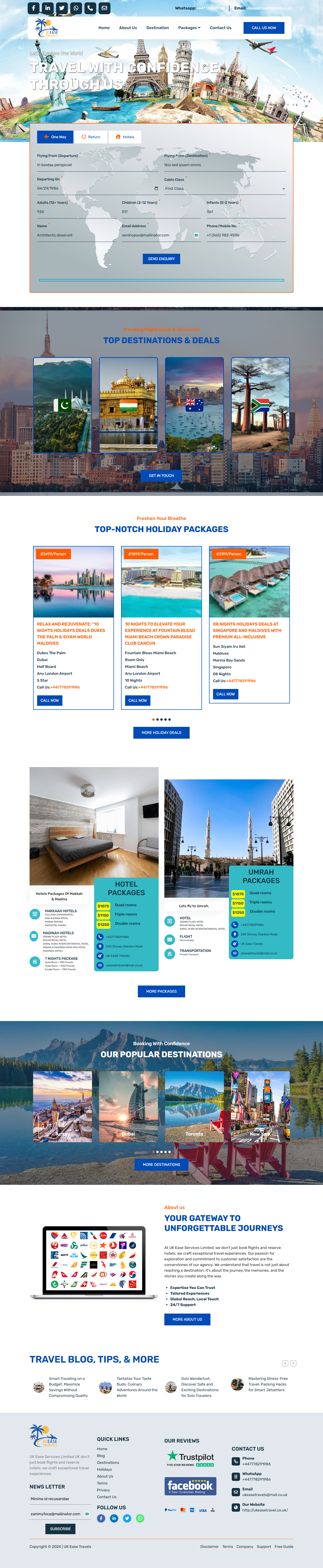 Uk Ease Travel & Tour Company Project